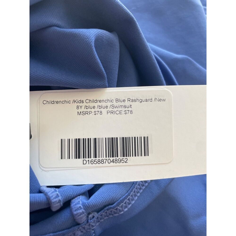 Vespa Rashguard Childrenchic Blue Long Sleeve Swim Top Size 8 NWT - Picture 6 of 6